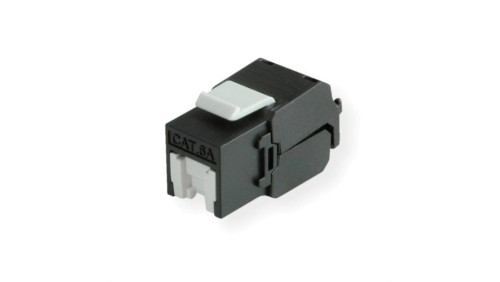 ROLINE Cat.6A (Class EA) Keystone, RJ45, nieekranowany, beznarzędziowy, czarny