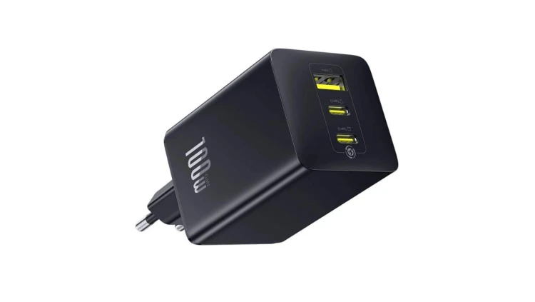 Baseus GaN EnerFill FE11 P10182102123-00 100W szybka ładowarka sieciowa z 2 gniazdami USB-C PD oraz USB