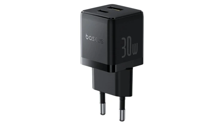 Baseus Palm P1011160A113-00 30W szybka ładowarka sieciowa z gniazdem USB + USB-C PD 3.0 PPS