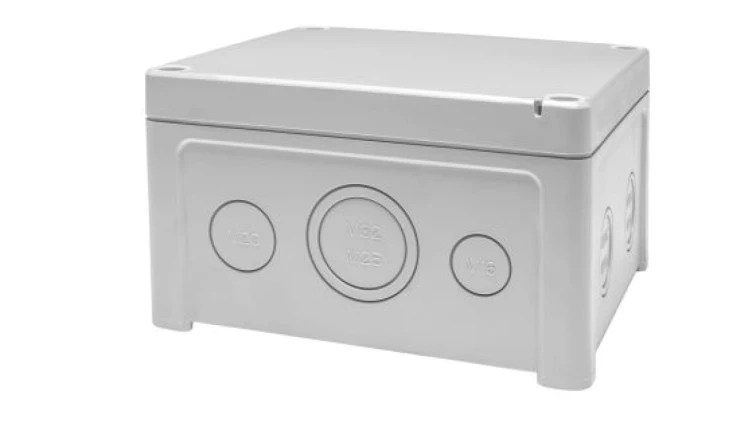 Obudowa ogólnego użytku Szary IP65 Poliuretan, 130 x 130 x 75mm, RS PRO