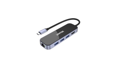 Unitek Hub USB-C 3.1 RJ-45 3xUSB-A HDMI 4K PD100W