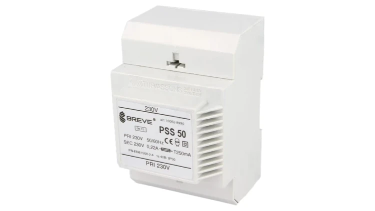 PSS50/230/230V Transformator sieciowy 50VA 230VAC 230V na szynę DIN IP30
