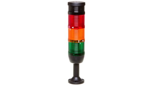 Kolumna sygnalizacyjna kompletna 70mm, 3 człony 24V DC czerwony błysk-żółty-zielony+buzzer TK-IK73F024ZM01