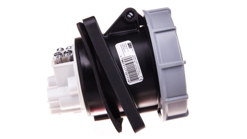 Gniazdo tablicowe 63A 4P 500V czarne IP67 4345-7