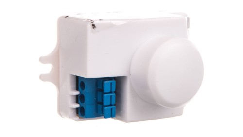 Czujnik ruchu ROLF MINI JQ-L mikrofalowy 1200 VA nadbudowywany zasięg do 10m 360st. 140st. 2–2000 lx IP20 biały 08822