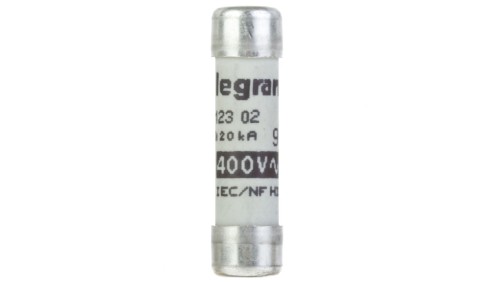 Wkładka bezpiecznikowa cylindryczna 8,5x31,5mm 2A gG 400V 012302