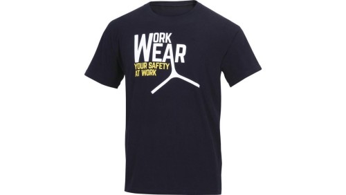 T-shirt z bawełny 100 180 g/m2 zaokrąglony pod szyją kolor czarny rozmiar S LAZIONOPT
