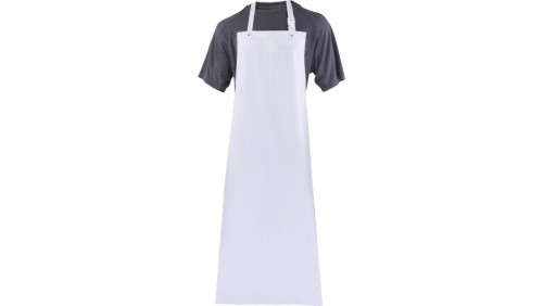 Fartuch z PVC (100) wymiary: 120 x 90 cm klamra regulacyjna na szyi kolor biały rozmiar Uniwersalny CORP TABALPV