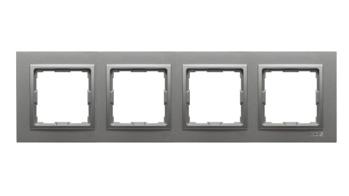 VENA2 Ramka poczwórna aluminium 524084