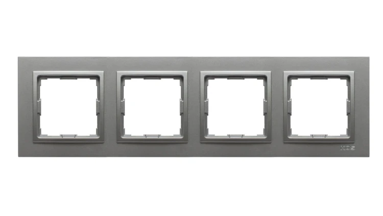 VENA2 Ramka poczwórna aluminium 524084