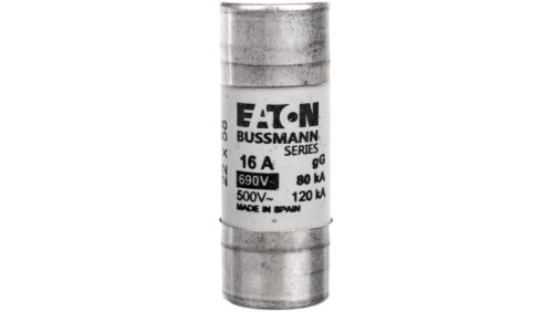 Wkładka bezpiecznikowa cylindryczna 22x58mm 16A gL/gG 690V C22G16