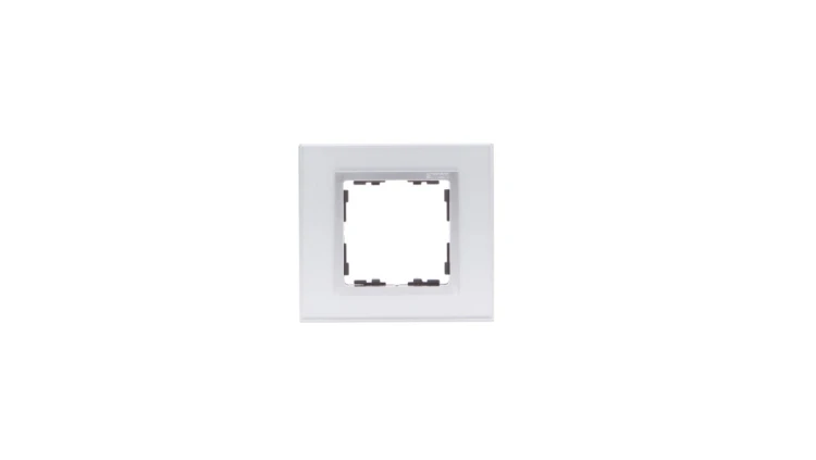 Simon 82 Ramka pojedyncza kamień srebro/ ramka pośrednia aluminium mat 82917-62
