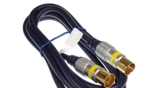 Profesjonalny kabel przyłącze wtyk F szybki Quick - wtyk F szybki Quick digital do TVK, DVB-T, SAT FK20 /1,5m /