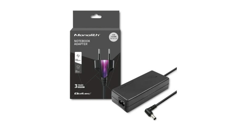 Qoltec Zasilacz do laptopa Toshiba 65W 19V 3.42A 5.5*2.5 +kabel zasilający