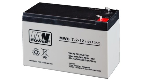 Akumulator AGM 12V 7.2Ah (151x65x94mm) MWS 7.2-12
