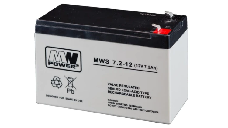 Akumulator AGM 12V 7.2Ah (151x65x94mm) MWS 7.2-12