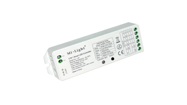 Kontroler led RGBWW RF 5-in-1 8 strefowy 2,4ghz MI-Light RGB + CW-WW RGB+CCT