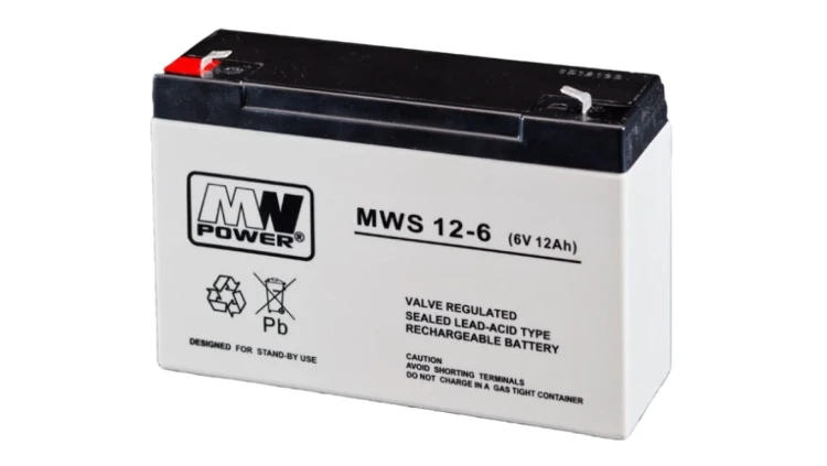 Akumulator AGM 6V 12Ah (151x50x94mm) MWS 12-6