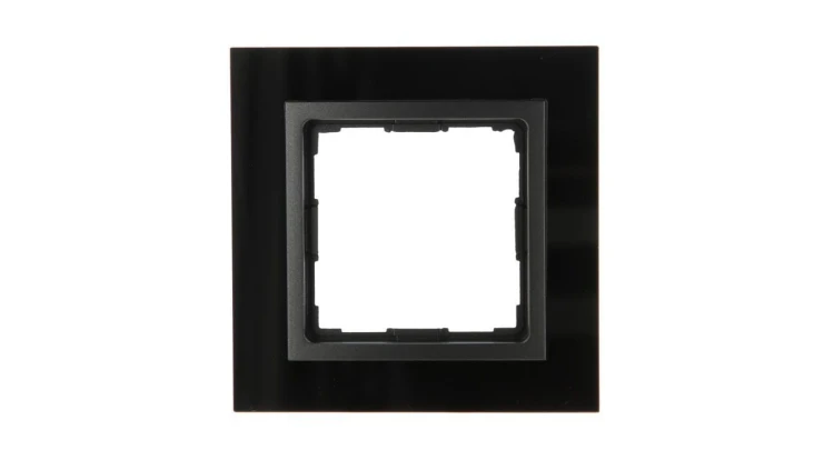 VENA2 Ramka pojedyncza szkło Xglass akrylowe czarny + antracyt 5209181