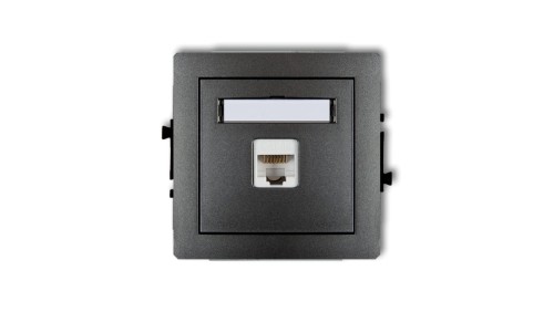DECO Gniazda komputerowe pojedyncze 1xRJ45, kat. 5e, 8-stykowy grafitowy 11DGK-1