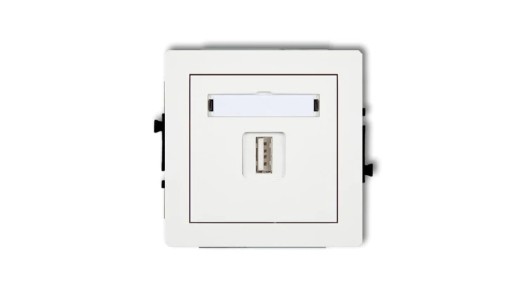 DECO Ładowarka USB pojedynczej, 5V, 1A biały DCUSB-1
