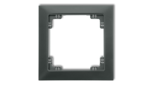 DECO Ramka uniwersalna pojedyncza z tworzywa DECO Soft grafitowy mat 28DRSO-1