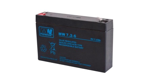 Akumulator AGM 6V 7.2Ah(151x34x94mm) MW 7,2-6