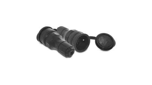 Gniazdo przenośne z klapką 16A 2P+Z 250V IP54 czarny GN-54 W-97448