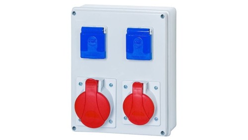 Rozdzielnica budowlana BERGAMO 1x5P 16A 1x5P 32A 2x2P+Z ITALINE ITA00115 ELIT50525