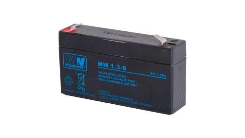 Akumulator AGM 6V 1.3Ah (97x25x52mm) MW 1,3-6