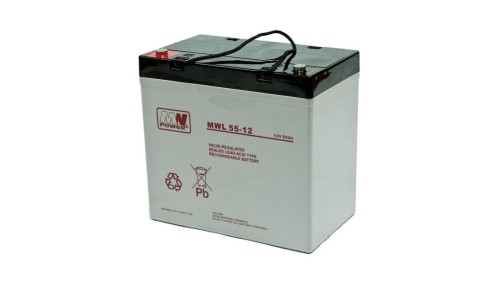 Akumulator AGM 12V 55Ah (230x137x210mm) MWL 55-12