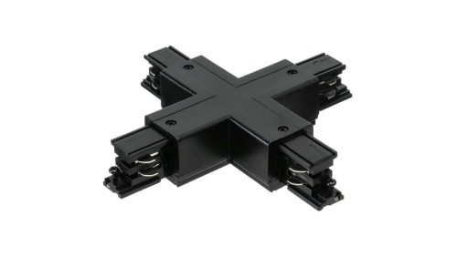 Konektor czwórnik LUXSYSTEM-3F black czarny CreeLamp krzyżak LEWY