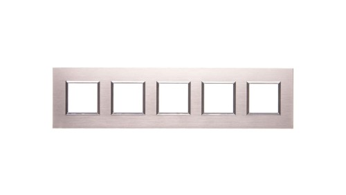 DANTE Ramka pięciokrotna aluminium anodowane INOX 4541285
