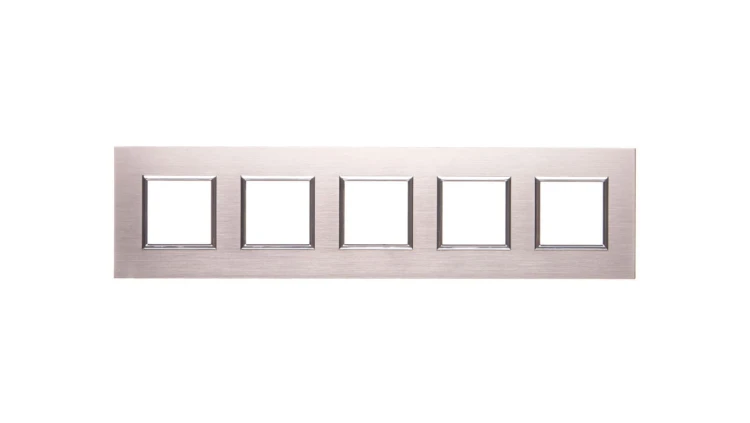 DANTE Ramka pięciokrotna aluminium anodowane INOX 4541285