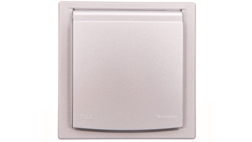 ASFORA Gniazdo SCHUKO IP44 z ramką (1-krotne) aluminium EPH3100361