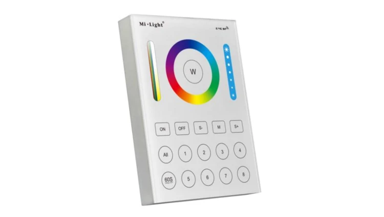 Pilot naścienny led 5-in-1 RGB+CCT B8 2,4ghz MI-Light RGB + CWiWW RGBWW 8 stref