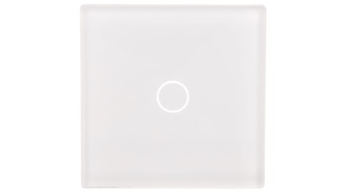 TouchMe Mały panel szklany, łącznik pojedynczy, biały TM530W