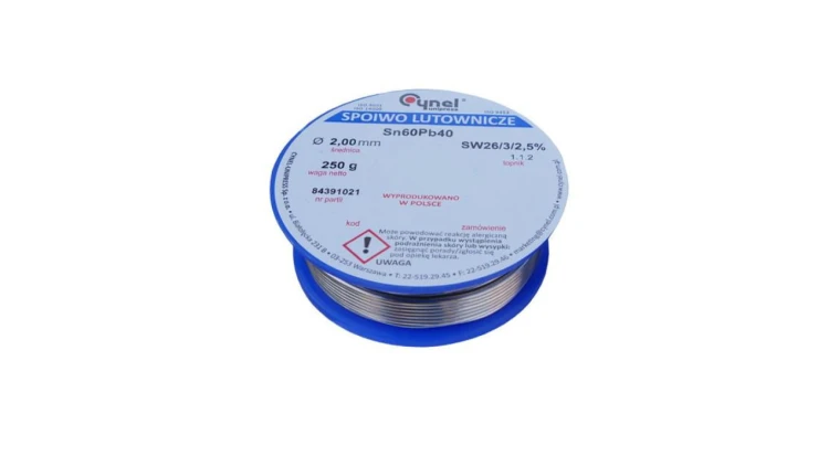 CYNEL UNIPRESS Cyna 2,00mm 250g Sn60Pb40 SW26/3/2.5 spoiwo lutownicze PROFESSIONAL