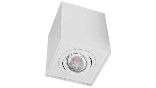 Oprawa sufitowa natynkowa INDI Gu10 230V sand white / biała piaskowana 97x97x124