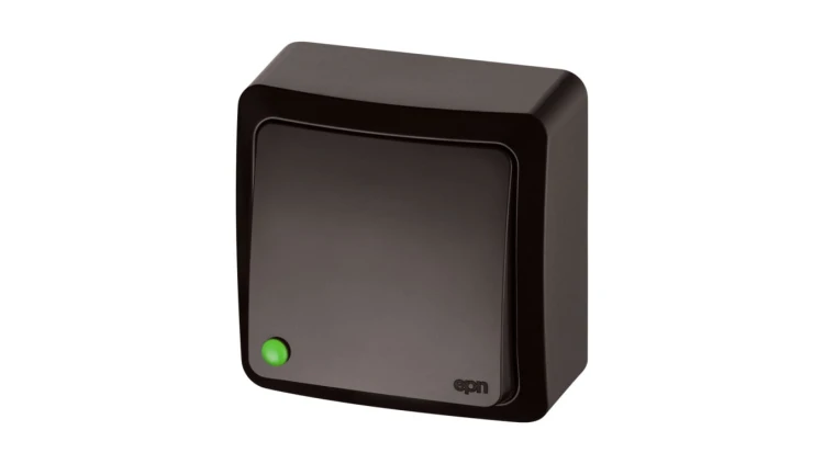BERG Łącznik jednobiegunowy n/t 10AX IP20 brązowy 3710-05