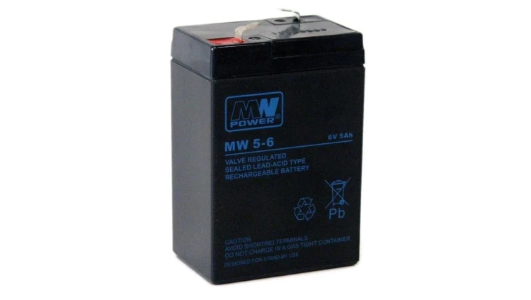 Akumulator AGM 6V 5Ah (70x47x101mm) MW 5-6