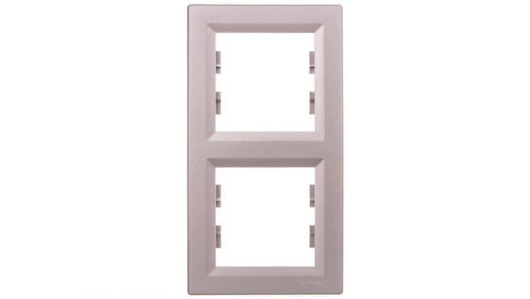 ASFORA Ramka 2-krotna pionowa aluminium EPH5810261