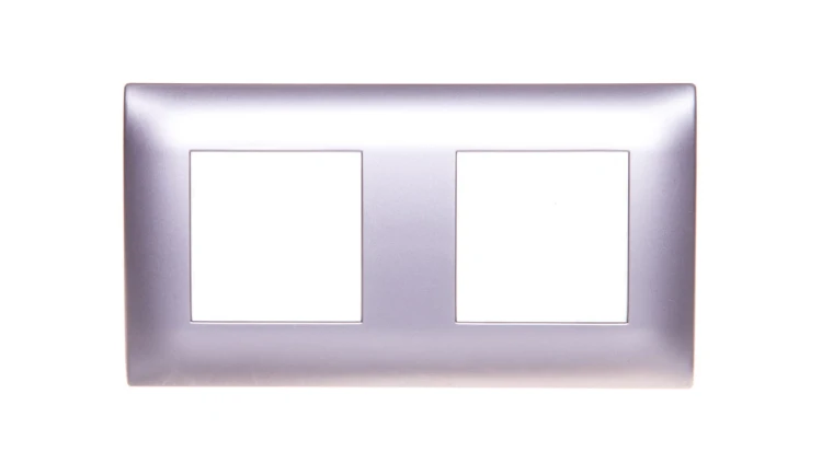 DANTE Ramka podwójna tworzywo ASA inox 454182