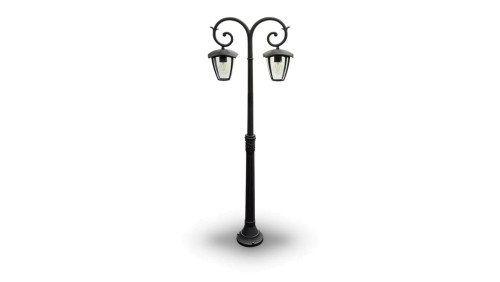 Lampa Ogrodowa Pole VT-738 2xE27 Max. 60W Czarna 7061