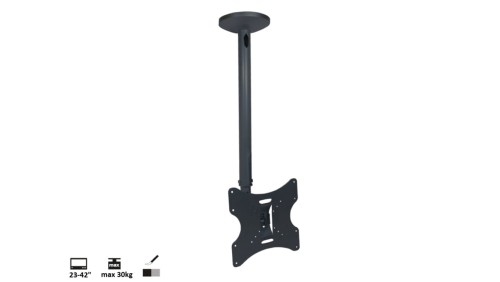 Uchwyt do telewizora sufitowy 23-42 50-85 cm 30kg czarny Maclean MC-504AB