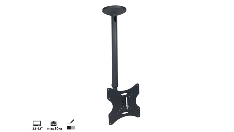 Uchwyt do telewizora sufitowy 23-42 50-85 cm 30kg czarny Maclean MC-504AB