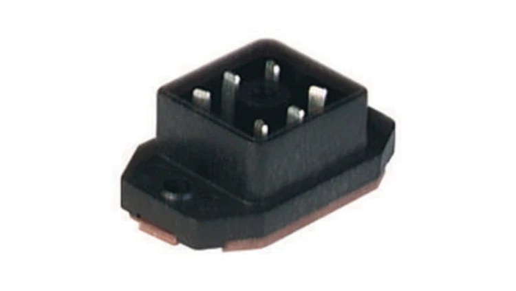 Złącze zasilające panelowe męski montaż tylny PCB 6-pinowy 230 V AC/DC 6A GO 60 FAV M