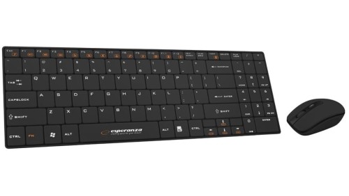 Zestaw klawiatura + mysz Esperanza EK122K (USB 2.0 (US) kolor czarny laserowa)