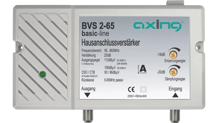 Wzmacniacz telewizji kablowej CATV BVS 2-65 25 dB BVS 2-65