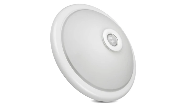 Plafon sufitowy z czujnikiem PIR oraz wymiennym źródłem światła 2x max 40W z trzonkiem E27, 220-240V~ 50/60Hz MCE324